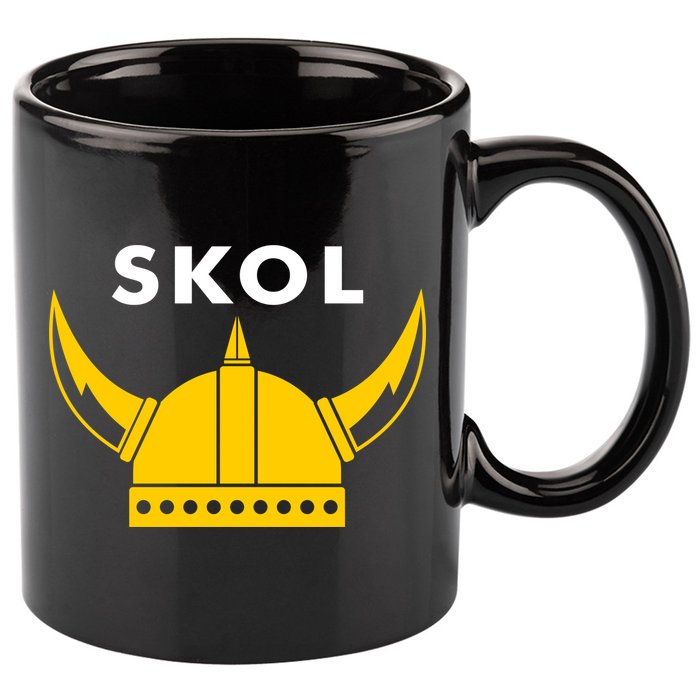 Skol Viking Helmet Minneapolis Miracle 11oz C Handle Ceramic Mug