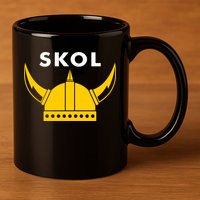 Skol Viking Helmet Minneapolis Miracle 11oz C Handle Ceramic Mug
