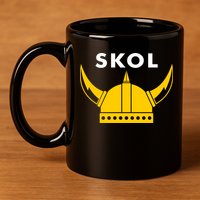 Skol Viking Helmet Minneapolis Miracle 11oz C Handle Ceramic Mug