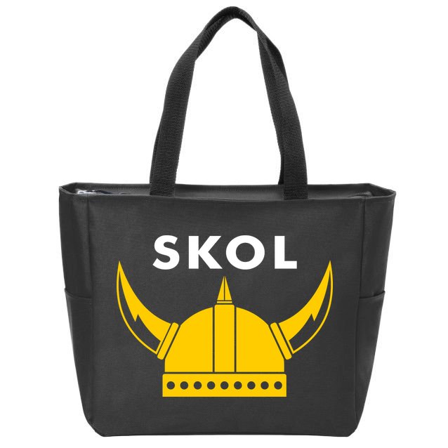 Skol Viking Helmet Minneapolis Miracle Zip Tote Bag