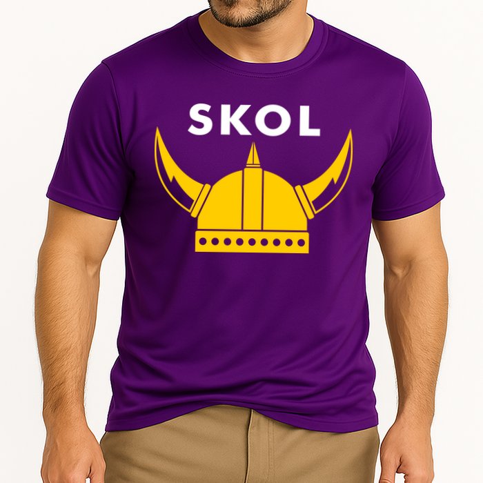 Skol Viking Helmet Minneapolis Miracle Cooling Performance Crew T-Shirt