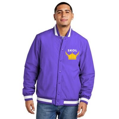 Skol Viking Helmet Minneapolis Miracle Insulated Varsity Jacket