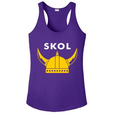 Skol Viking Helmet Minneapolis Miracle Ladies PosiCharge Competitor Racerback Tank