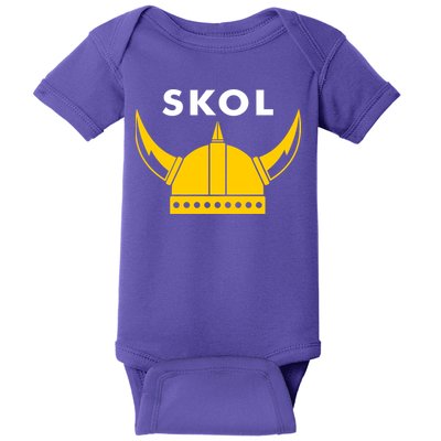 Skol Viking Helmet Minneapolis Miracle Baby Bodysuit