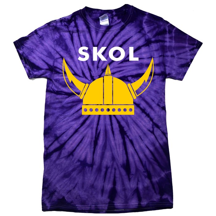 Skol Viking Helmet Minneapolis Miracle Tie-Dye T-Shirt