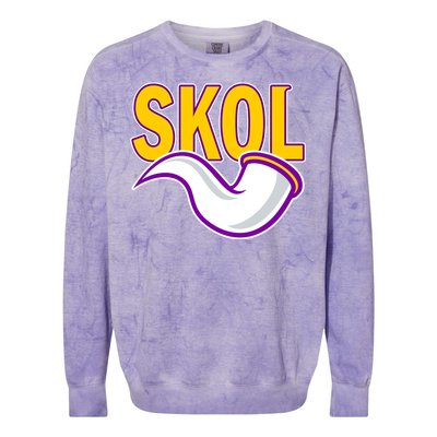 Skol Viking Horn Colorblast Crewneck Sweatshirt