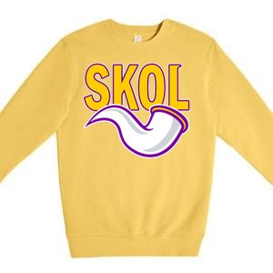 Skol Viking Horn Premium Crewneck Sweatshirt