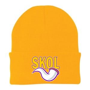 Skol Viking Horn Knit Cap Winter Beanie