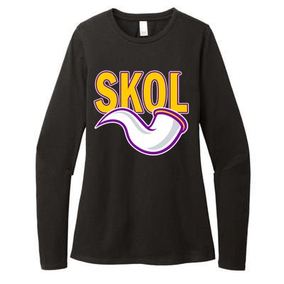 Skol Viking Horn Womens CVC Long Sleeve Shirt