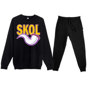 Skol Viking Horn Premium Crewneck Sweatsuit Set