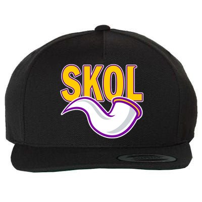 Skol Viking Horn Wool Snapback Cap