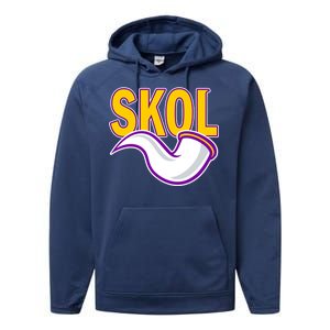 Skol Viking Horn Performance Fleece Hoodie