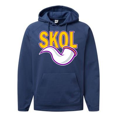 Skol Viking Horn Performance Fleece Hoodie