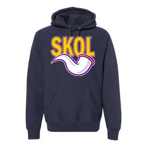 Skol Viking Horn Premium Hoodie