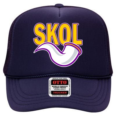 Skol Viking Horn High Crown Mesh Back Trucker Hat