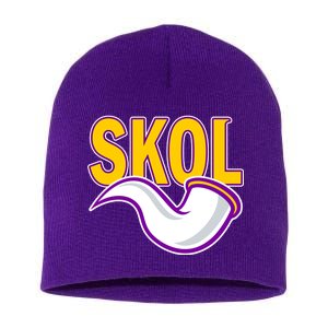 Skol Viking Horn Short Acrylic Beanie