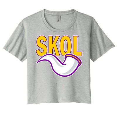 Skol Viking Horn Women's Crop Top Tee