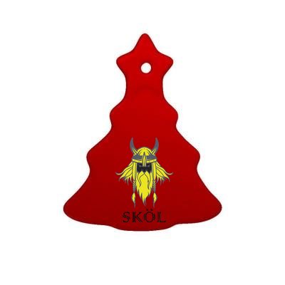 SKOL Viking Nordic Scandinavian Ceramic Tree Ornament