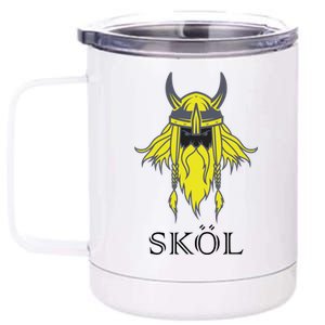 SKOL Viking Nordic Scandinavian 12 oz Stainless Steel Tumbler Cup