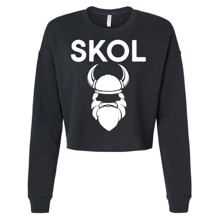 Skol Vikings  Cropped Pullover Crew