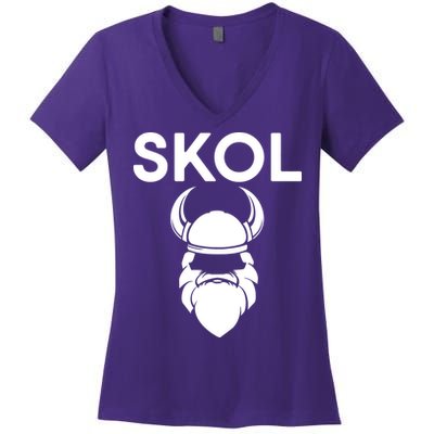 Skol Vikings  Women's V-Neck T-Shirt