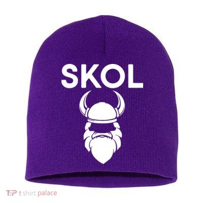 Skol Vikings  Short Acrylic Beanie