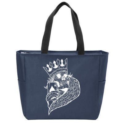 Skeleton King Poker Zip Tote Bag