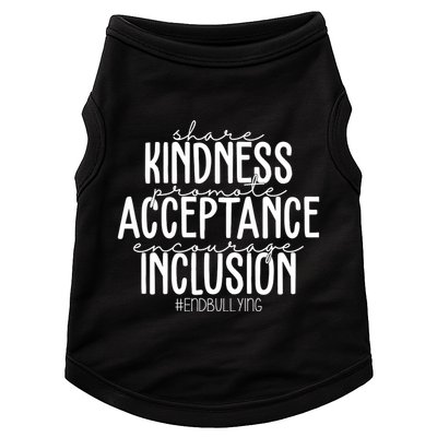 Share Kindness Promote Acceptance Encourage Inclusion End Bullying Doggie Tank