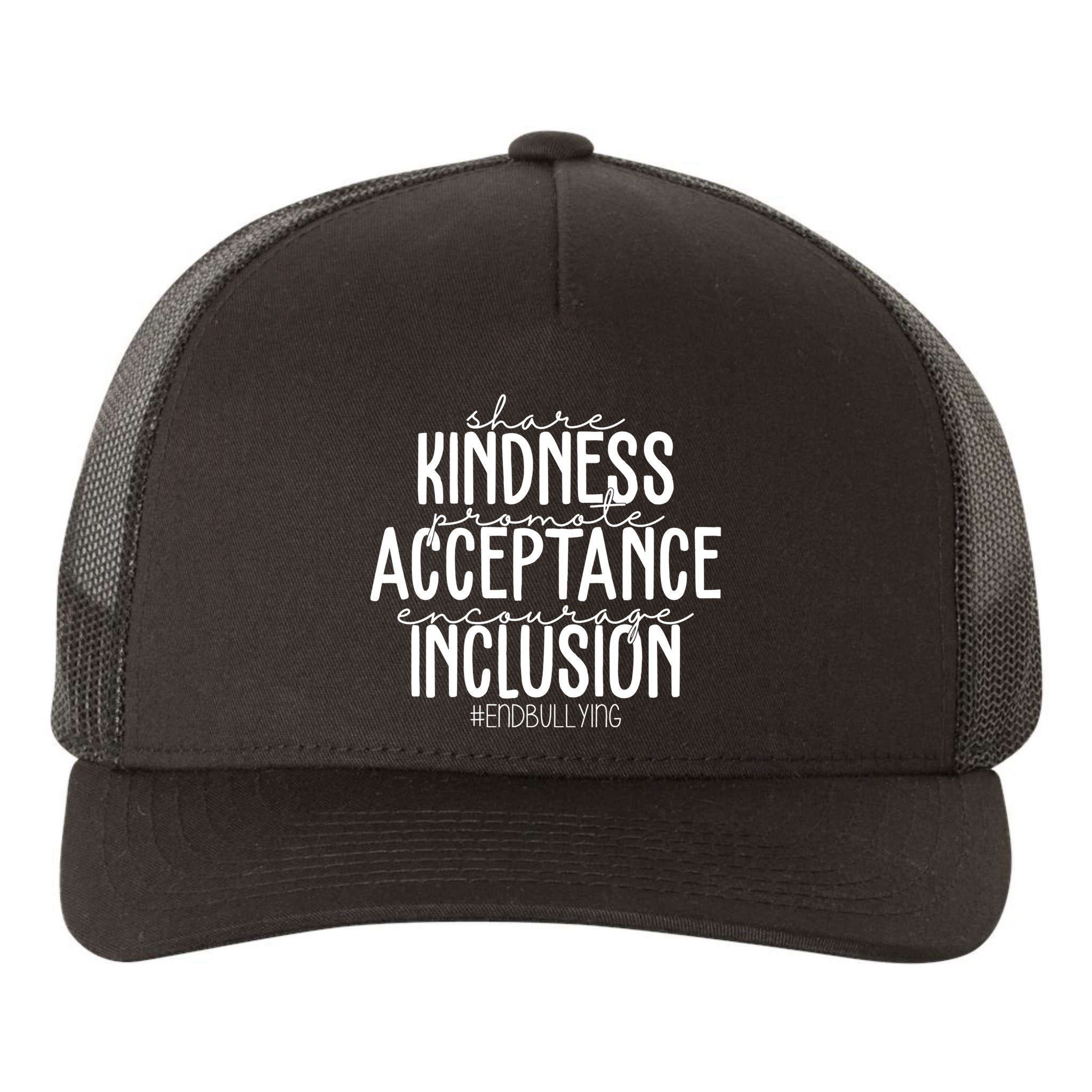 Share Kindness Promote Acceptance Encourage Inclusion End Bullying Yupoong Adult 5-Panel Trucker Hat