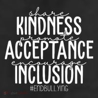 Share Kindness Promote Acceptance Encourage Inclusion End Bullying Adult Drive Performance Visor