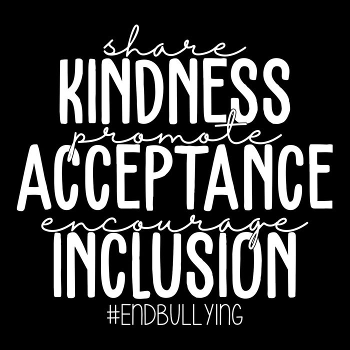 Share Kindness Promote Acceptance Encourage Inclusion End Bullying Flat Bill Trucker Hat