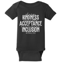 Share Kindness Promote Acceptance Encourage Inclusion End Bullying Baby Bodysuit