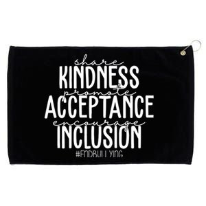 Share Kindness Promote Acceptance Encourage Inclusion End Bullying Grommeted Golf Towel