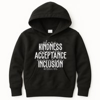 Share Kindness Promote Acceptance Encourage Inclusion End Bullying Kids Hoodie