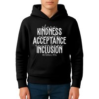 Share Kindness Promote Acceptance Encourage Inclusion End Bullying Kids Hoodie