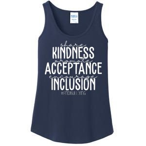 Share Kindness Promote Acceptance Encourage Inclusion End Bullying Ladies Essential Tank