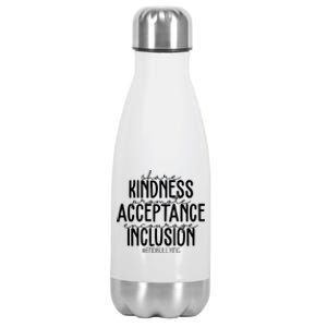 Share Kindness Promote Acceptance Encourage Inclusion End Bullying Stainless Steel Insulated Water Bottle