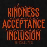 Share Kindness Promote Acceptance Encourage Inclusion End Bullying Unity Day Ladies PosiCharge Tri-Blend Wicking Tank
