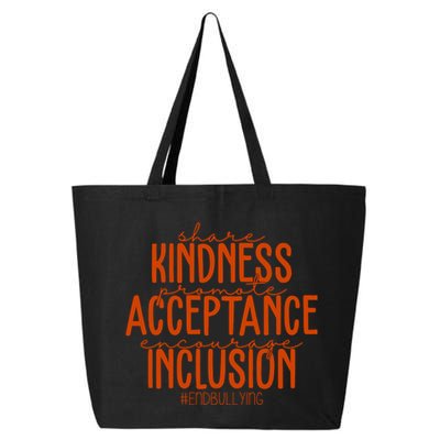 Share Kindness Promote Acceptance Encourage Inclusion End Bullying Unity Day 25L Jumbo Tote
