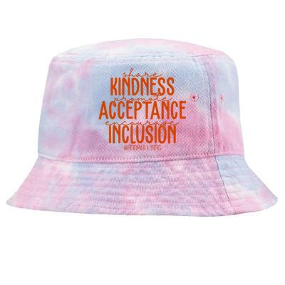 Share Kindness Promote Acceptance Encourage Inclusion End Bullying Unity Day Tie-Dyed Bucket Hat