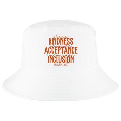 Share Kindness Promote Acceptance Encourage Inclusion End Bullying Unity Day Cool Comfort Performance Bucket Hat