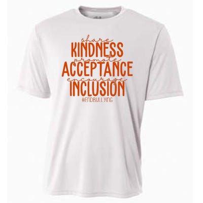 Share Kindness Promote Acceptance Encourage Inclusion End Bullying Unity Day Cooling Performance Crew T-Shirt