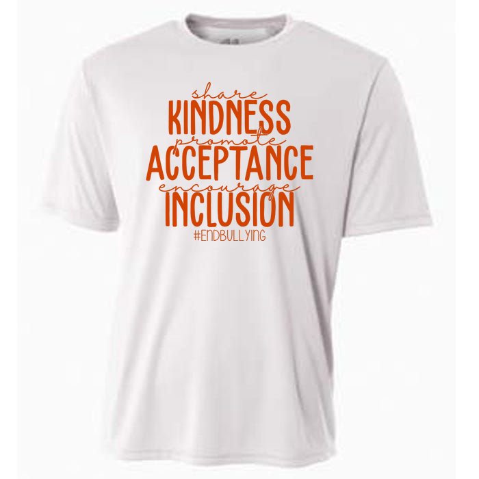 Share Kindness Promote Acceptance Encourage Inclusion End Bullying Unity Day Cooling Performance Crew T-Shirt