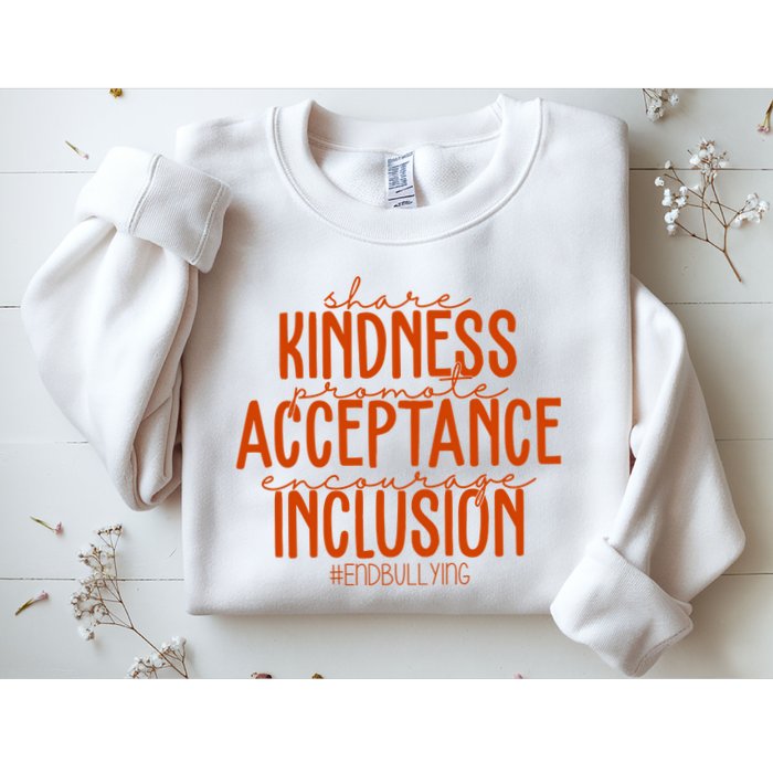 Share Kindness Promote Acceptance Encourage Inclusion End Bullying Unity Day Sweatshirt