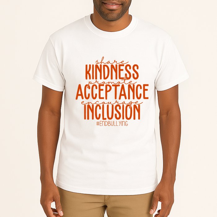 Share Kindness Promote Acceptance Encourage Inclusion End Bullying Unity Day Tall T-Shirt