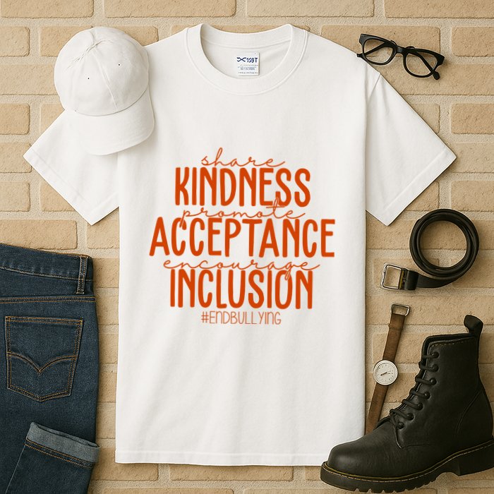 Share Kindness Promote Acceptance Encourage Inclusion End Bullying Unity Day Tall T-Shirt
