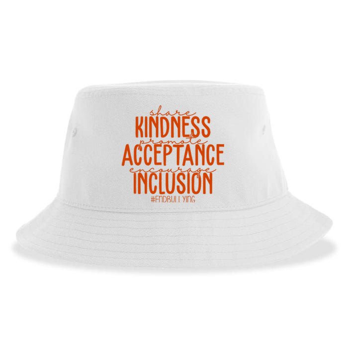 Share Kindness Promote Acceptance Encourage Inclusion End Bullying Unity Day Sustainable Bucket Hat