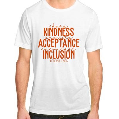 Share Kindness Promote Acceptance Encourage Inclusion End Bullying Unity Day Adult ChromaSoft Performance T-Shirt