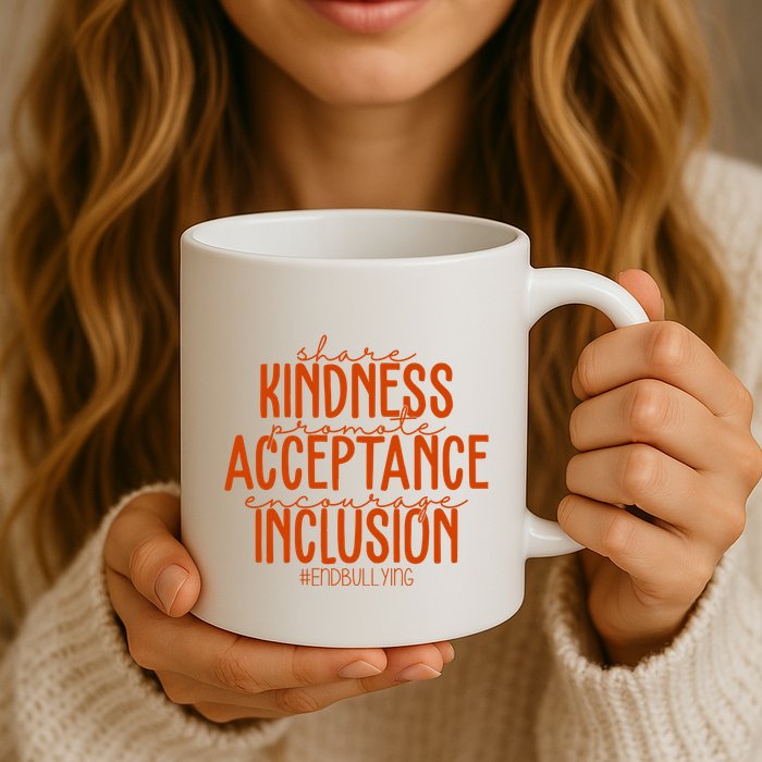 Share Kindness Promote Acceptance Encourage Inclusion End Bullying Unity Day Coffee Mug