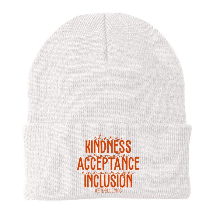 Share Kindness Promote Acceptance Encourage Inclusion End Bullying Unity Day Knit Cap Winter Beanie